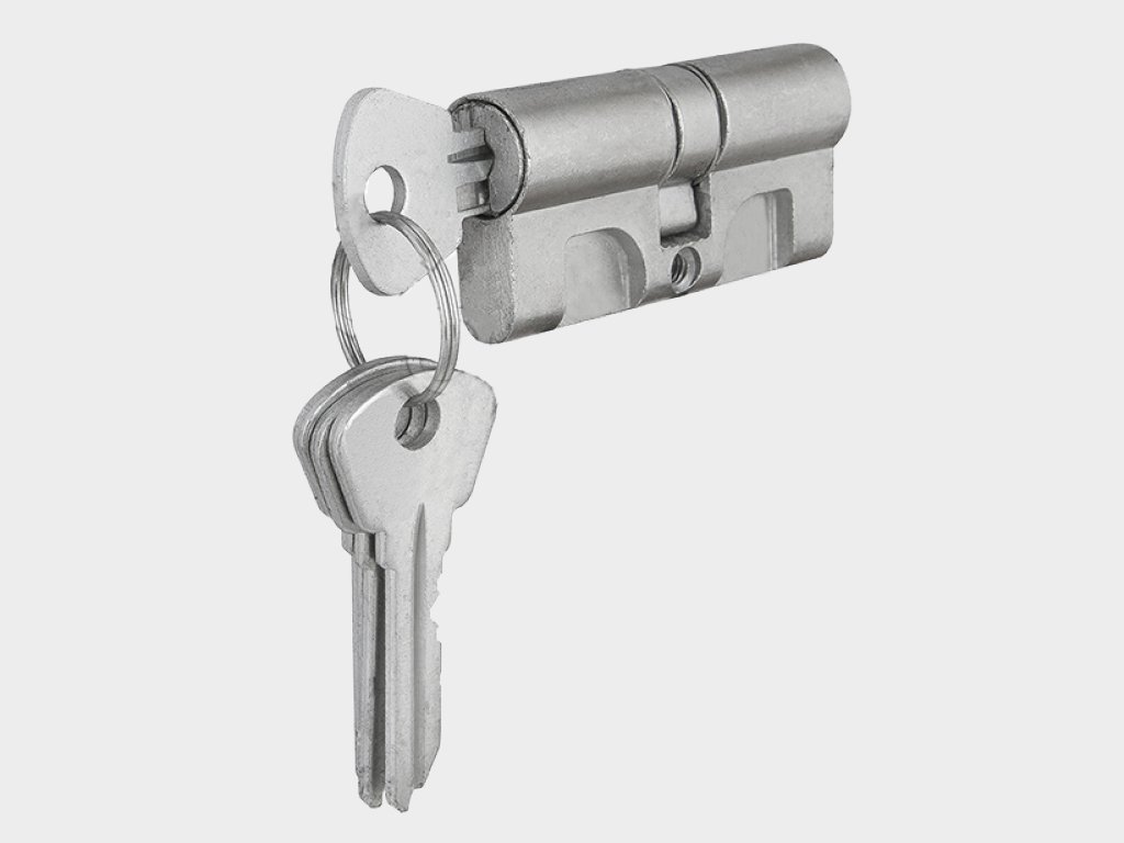 Цилиндровый механизм из алюминия «ключ-ключ» с 3 ключами в комплекте Актау